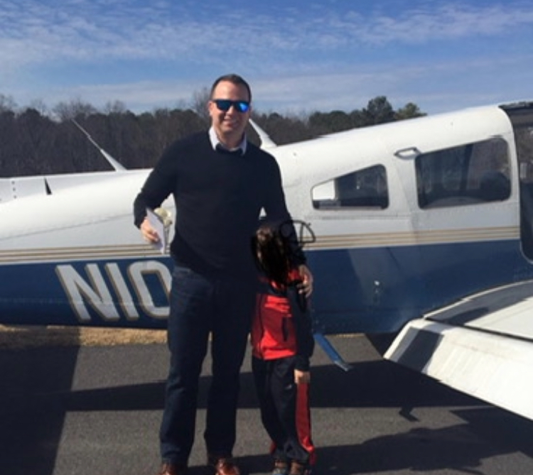 Richard Samuel Davis pilot flying aircraft